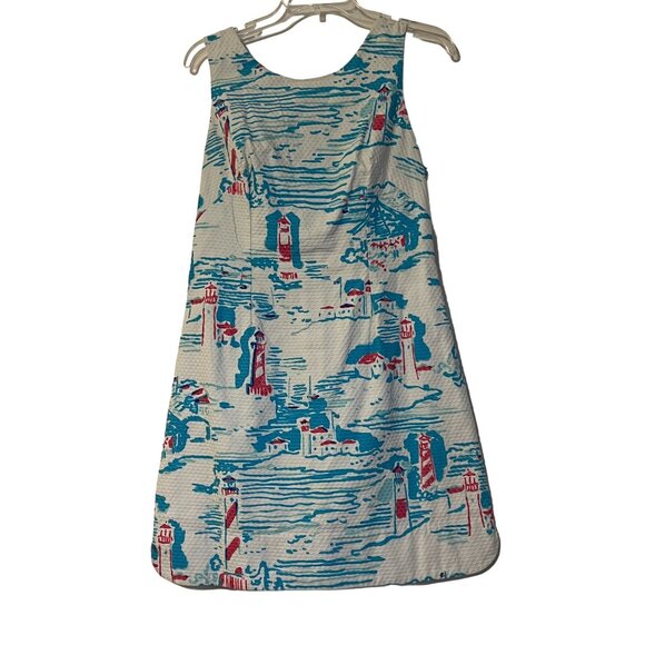 Lilly Pulitzer Delia Shift Dress Pique Knit Resort White Women's Size 6 excellen - Picture 3 of 13